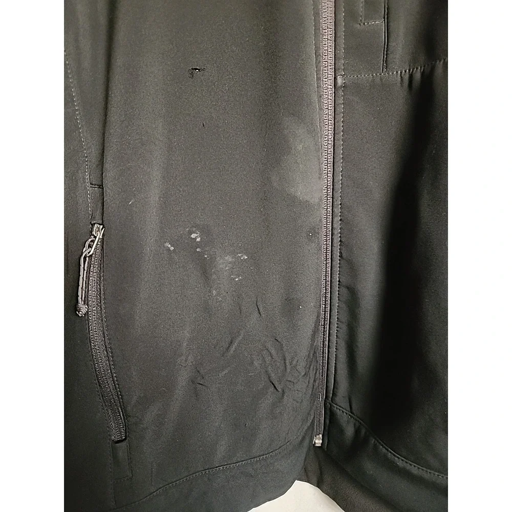 The North Face Apex Bionic Mens Large Black Softshell Windproof Jacket Fleece L